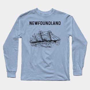 Vintage Ship || Newfoundland and Labrador || Gifts || Souvenirs || Clothing Long Sleeve T-Shirt